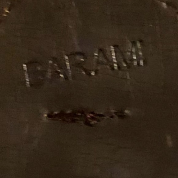 Barami woven chunky gray belt with brown leather clasp in front - Picture 4 of 5